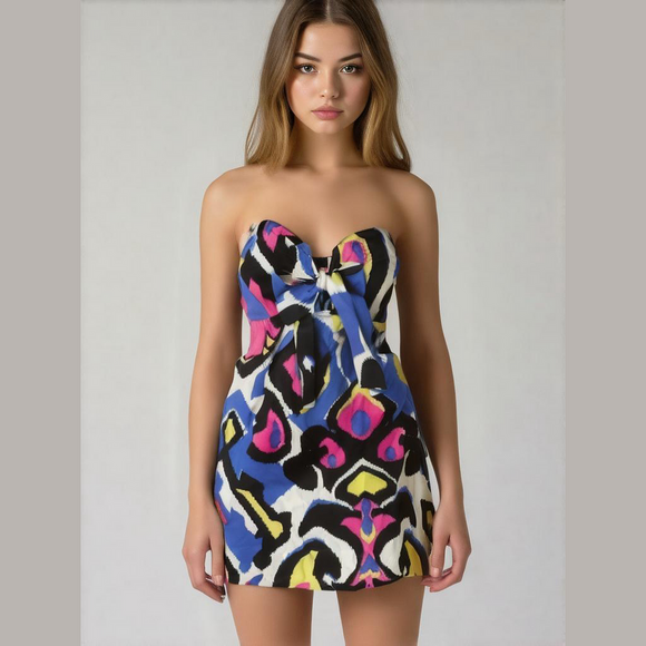 Alice and Trixie Multicolor Cocktail Mini Dress Size Small/Medium - Picture 7 of 11
